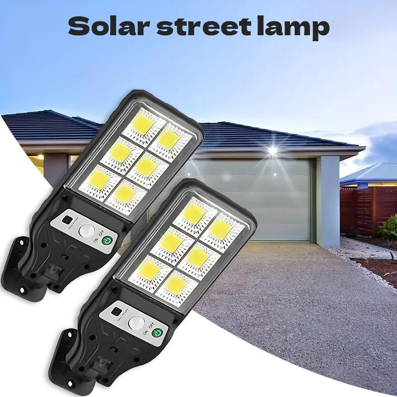 Solar Street Lights Motion Sensor Security Solar Flood Lights Outdoor Road Wall Lamp with 3 Lighting Modes for Front Door,Garden,Yard,Garage,Path