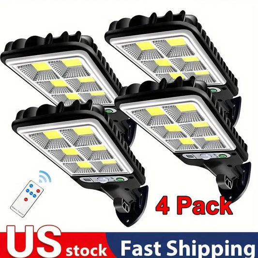 Solar Street Lights Motion Sensor Security Solar Flood Lights Outdoor Road Wall Lamp with 3 Lighting Modes for Front Door,Garden,Yard,Garage,Path